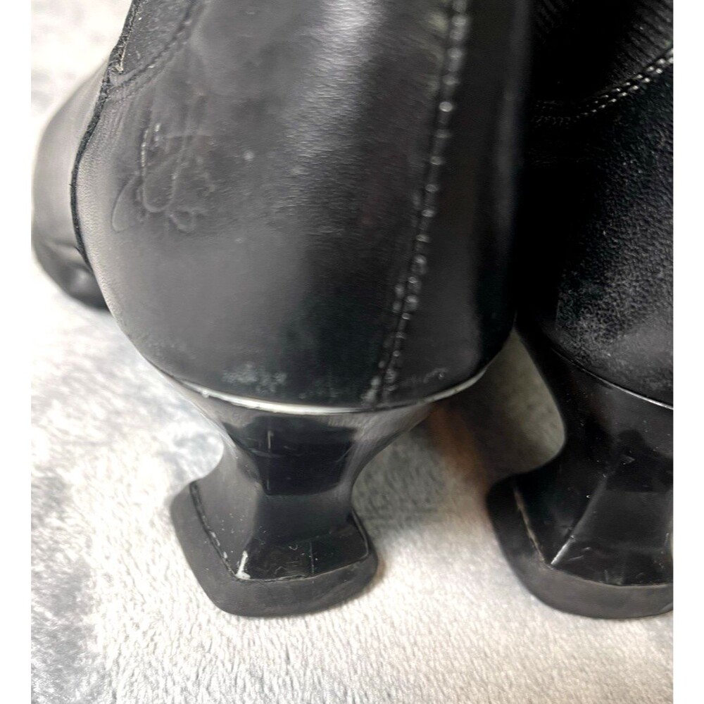John Fluevog Wearever womens black boots 6.5 avant guard gothic 20's retail $498 - Picture 4 of 8